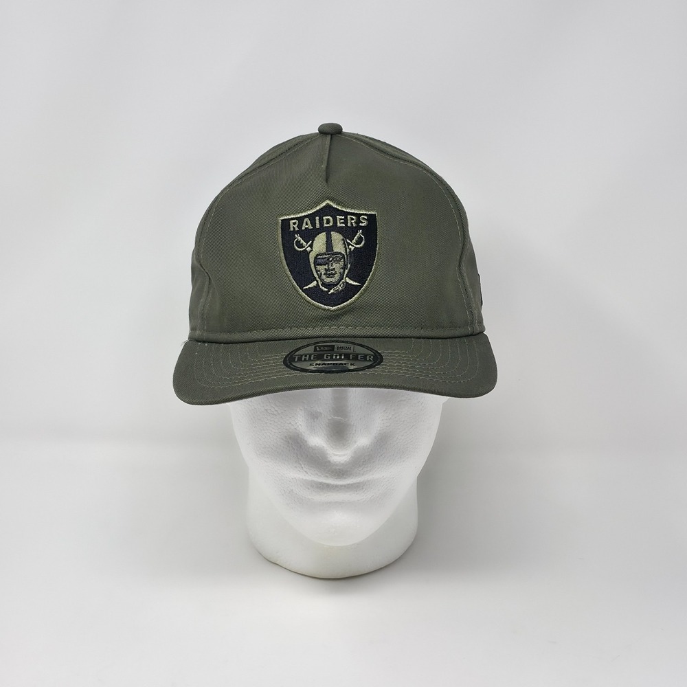 New Era Golfer Las Vegas Raiders Snapbackβ Hat Cap NFL Oakland Army Moss Green